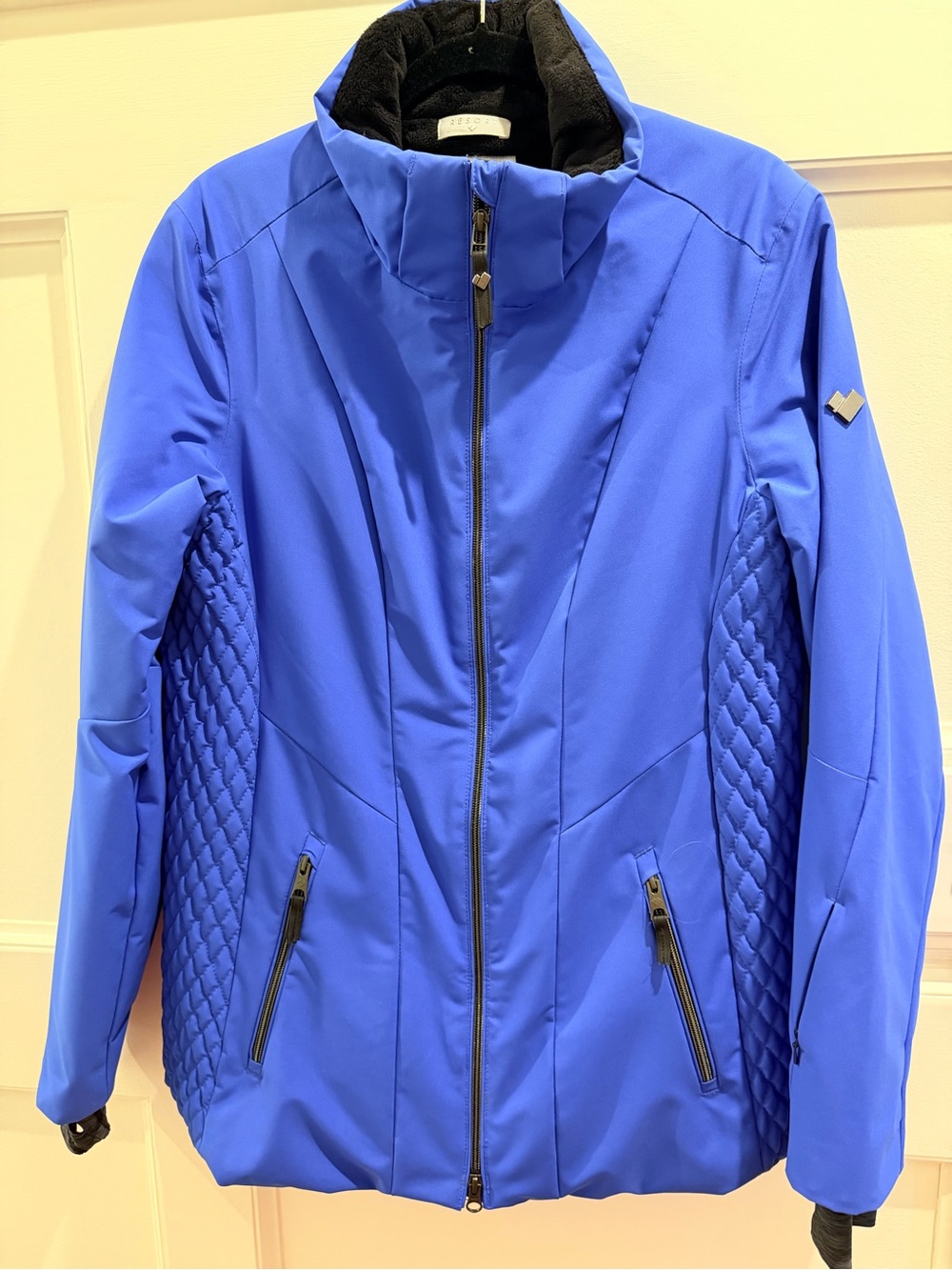 Obermeyer Women's Blue Quilted Ski Jacket Size 14